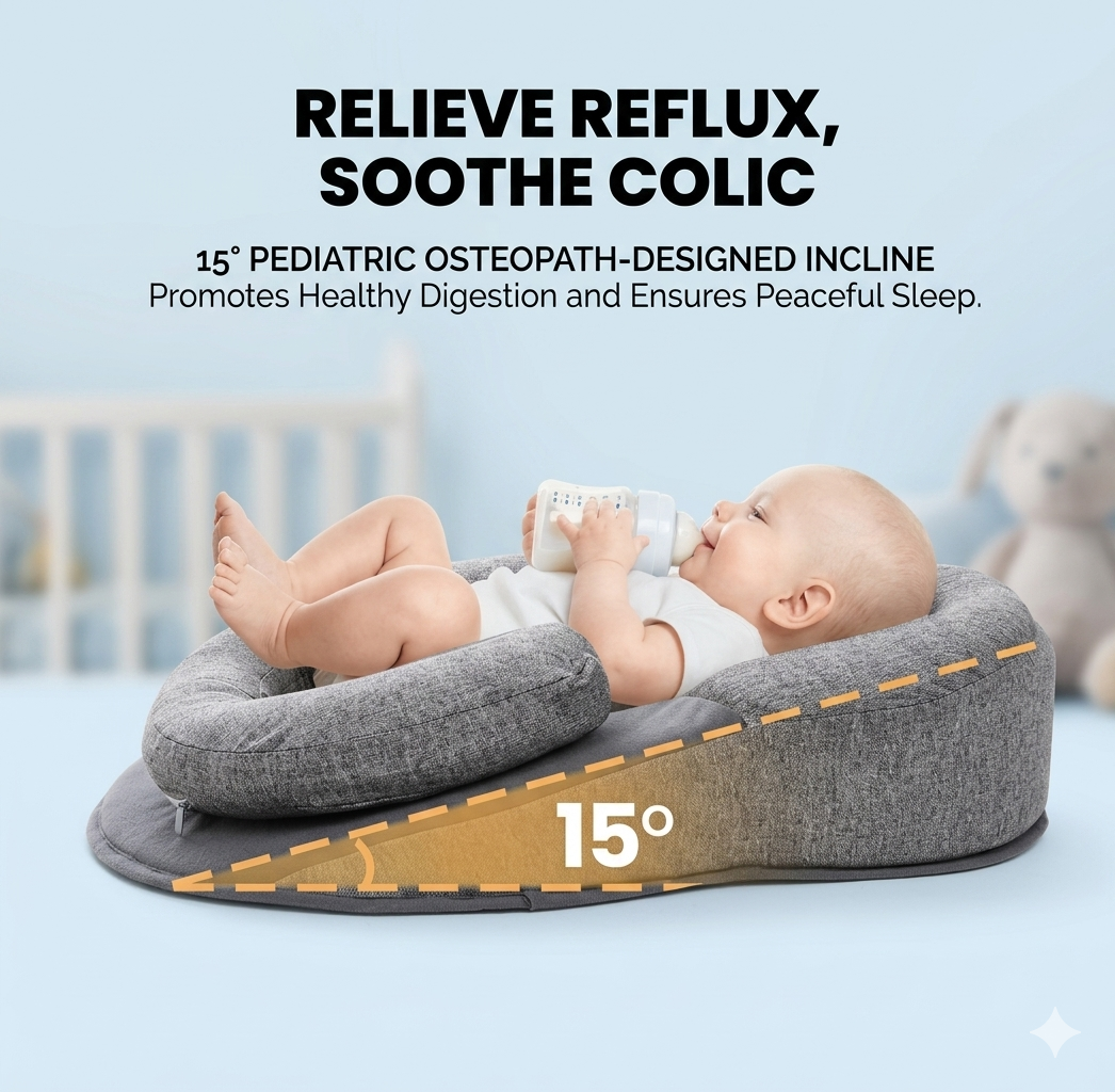 NestWell Baby Comfort Pillow — Relieves Reflux, Colic & Gas